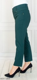 Spodnie RAEL damskie eleganckie cygaretki 7/8 - butelkowa zieleń - MODA SANOK Spodnie RAEL damskie eleganckie cygaretki 7/8 - butelkowa zieleń - MODA SANOK