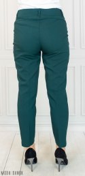 Spodnie RAEL damskie eleganckie cygaretki 7/8 - butelkowa zieleń - MODA SANOK Spodnie RAEL damskie eleganckie cygaretki 7/8 - butelkowa zieleń - MODA SANOK