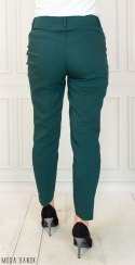 Spodnie RAEL damskie eleganckie cygaretki 7/8 - butelkowa zieleń - MODA SANOK Spodnie RAEL damskie eleganckie cygaretki 7/8 - butelkowa zieleń - MODA SANOK