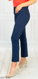 Spodnie damskie eleganckie MTM cygaretki 7/8 - granatowe - Moda Sanok Spodnie damskie eleganckie MTM cygaretki 7/8 - granatowe - Moda Sanok