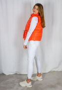 Kamizelka-bezrękawnik SALMA w kolorze pomarańczowym ze ściągaczem w pasie oversize MODA SANOK Kamizelka-bezrękawnik SALMA w kolorze pomarańczowym ze ściągaczem w pasie oversize MODA SANOK