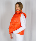 Kamizelka-bezrękawnik SALMA w kolorze pomarańczowym ze ściągaczem w pasie oversize MODA SANOK Kamizelka-bezrękawnik SALMA w kolorze pomarańczowym ze ściągaczem w pasie oversize MODA SANOK