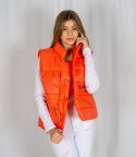 Kamizelka-bezrękawnik SALMA w kolorze pomarańczowym ze ściągaczem w pasie oversize MODA SANOK Kamizelka-bezrękawnik SALMA w kolorze pomarańczowym ze ściągaczem w pasie oversize MODA SANOK