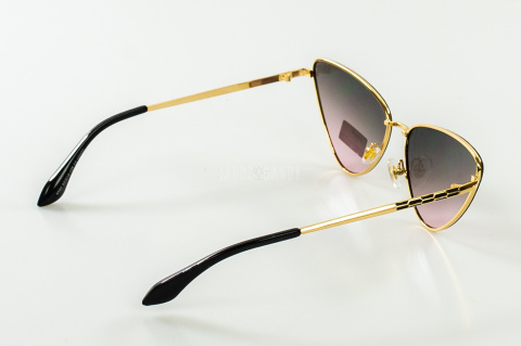 Okulary przeciwsłoneczne damskie KOCIE OCZY z metalową oprawką w kolorze złota MODA SANOK Okulary przeciwsłoneczne damskie KOCIE OCZY z metalową oprawką w kolorze złota MODA SANOK